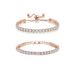 Fashion 4mm Zircon Bracelet Pull Out Adjustable Length Bracelet Combination Set All Match Tennis Chain_ipsvogv.com