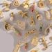 Sports Pendant Set Vacuum Gold Plated Stainless Steel Tennis Volleyball Charms DIY Unisex Jewelry_ipsvogv.com