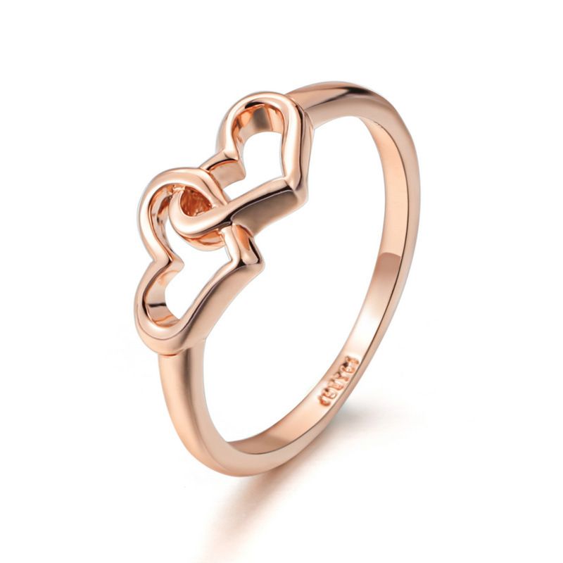 Creative jewelry, romantic love jewelry, simple platinum plated couple rings_ipsvogv.com