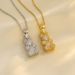 Necklace female Net Red Bear zircon light luxury sweet cool style niche light luxury new design pendant temperament titanium steel necklace_ipsvogv.com