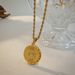 Vacuum Plated Devil Eye Necklace For Women Simple Commuter Round Eye Diamond Plated Necklace_ipsvogv.com