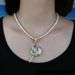 Women's Jewelry Tennis Chain Necklace With Colorful Zirconia Studded Lollipop Pendant, Adjustable Length 41-46cm, Silver & Gold Options_ipsvogv.com