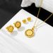Bear Stainless Steel Earrings Hexagonal Oiled Bear Stainless Steel Women's Versatile Necklace_ipsvogv.com