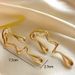Exaggerated Asymmetric High-end Irregular Gold-plated Liquid Earrings_ipsvogv.com