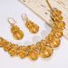 flower Necklace Earring Set Dubai India Nigeria Brass Gold-plated Women's Wedding Jewelry_ipsvogv.com