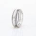 Women's Jewelry Signature Logo Ring With Pavé Stones And Beaded Detailing - Elegant Silver-Toned Statement Piece For Women_ipsvogv.com