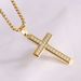 The new European and American 26MM diamond cross necklace simple stainless steel pendant for men and women_ipsvogv.com