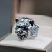 Unisex Retro Fishbone Ring Niche Hip Hop Ring Domineering Punk Classic Style_ipsvogv.com