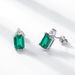 Retro cultivated emerald earrings for women S925 inlaid colored gemstone earrings light luxury noble temperament_ipsvogv.com