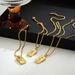 Hot Sale Vacuum Plated Gold Zircon Necklace Stainless Steel Square Sun Star Seal Pendant Necklace_ipsvogv.com
