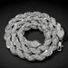Men's Jewelry Hip Hop Alloy Diamond 9mm Gold Twist Necklace New Fashion Exaggerated Men's Necklace Multiple Specifications_ipsvogv.com