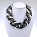 Heavy 316l Stainless Steel 32mm Solid Necklace Steel and Black Dual Colors Men's Jewelry_ipsvogv.com