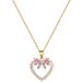 】 Love 【 Bow Light Luxury Charm Gorgeous Full Diamond Necklace Women's Versatile Clavicle Titanium Steel Chain 【 】_ipsvogv.com