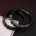 Vintage Punk Bicycle Chain Hand Woven Leather Bracelet Strap for Men Motorcyclist Rock Party Jewelry Gifts_ipsvogv.com