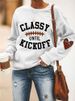 Women's Clothing Baseball Football CLASSY RICKOFF Print CVC Women's Sweatshirt_ipsvogv.com