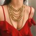 Mix And Match Fringed Chain Multi-layer Necklace RAP Rap HIPHOP Hip-hop Trend Exaggerated Cuban Chain Neck Chain Necklace_ipsvogv.com