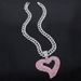 Unisex Alloy Necklace Men And Women's New Big Heart Pendant Hip Hop Personality Fashion Rap Diamond Pendant_ipsvogv.com