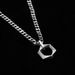 Simple style pendant men's niche hip hop titanium steel hexagonal matrix necklace versatile fashion jewelry women_ipsvogv.com