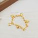 Ladies' Fashionable Gold-plated Heart-shaped Pendant Bracelet With Sparkling Beads For Daily Wear As A Gift From Good_ipsvogv.com