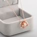 Women's Jewelry Titanium Steel Roman Numeral Three Ring Diamond Lip Chain Personality Creative Pendant Rose Gold Plated Short Necklace_ipsvogv.com