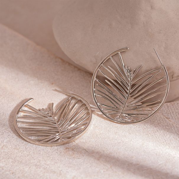 Personalized Metallic Branches Geometric Circles Silver Needle Earrings Stylish Simple Premium Earrings_ipsvogv.com
