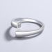 Wind Crossed Zirconia Simple Cool, Irregular Square Diamond Ring, Exquisite And Refined Hand Jewelry With Elegant_ipsvogv.com
