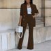 Women's Elegant Streetwear Solid Color Polyester Blazer Suits_ipsvogv.com