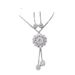 FLORAL RADIANCE - Rhinestone Bridal Jewelry Set (Dazzling Floral Necklace & Earrings, Wedding Dress Accessories)_ipsvogv.com
