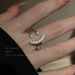 【 4280 People's Collection 】 Love, Cross Zircon Female Ins, Niche Design, Index Finger Ring, Light Luxury, Exquisite_ipsvogv.com