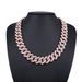 Men’s Jewelry Set Fashion 20mm Diamond Three Row Diamond Full Drill Bit Men's Alloy Necklace Cool Rap Hip Hop Cuban Chain_ipsvogv.com