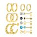 Unisex Real Gold Brass Electroplating Fashion New Style Simple Temperament High Grade Earrings Set_ipsvogv.com