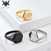 INS cold neutral style hexagonal seal titanium steel ring ring for men and women simple glossy high grade geometric design_ipsvogv.com
