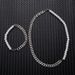 Splicing Stainless Cuban Chain For Street Fashion Titanium Steel Men's Pearl Necklace_ipsvogv.com