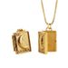 Gold Openable Photo Frame Necklace Stainless Steel Retro All Match Photo Frame Pendant Necklace_ipsvogv.com