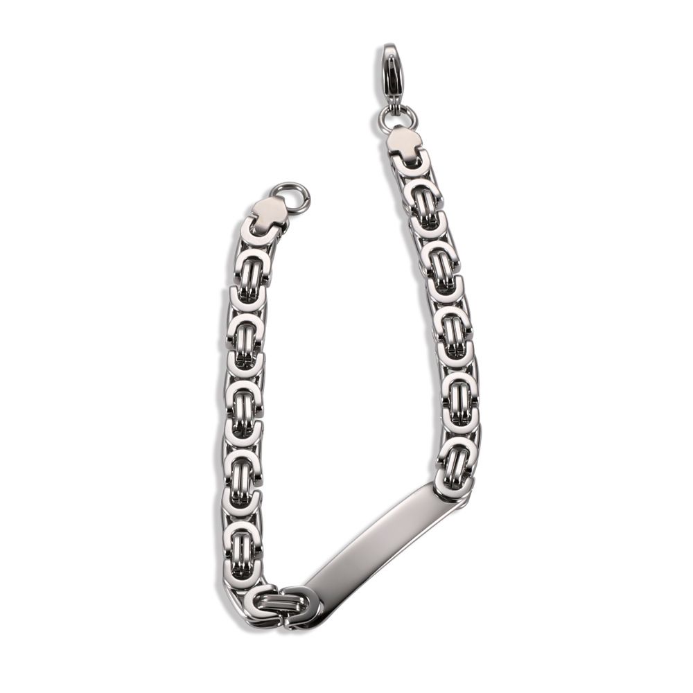 New Stainless Steel Men's Jewelry Flat Curved Tag Bracelet Hip Hop Non-Fading Cuban Emperor Chain High-End Feel_ipsvogv.com