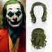 movie cosplay clown joker Fleck green medium length curly hair cos wig Halloween headgear_ipsvogv.com