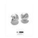 Metal semi circular spherical earrings cold style earrings for women retro texture fashion simple versatile earrings_ipsvogv.com