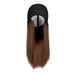 hot selling Integrated Cap Short Straight Hair Female With Collarbone Suitable For Daily Wear By Women Black Hat Wig_ipsvogv.com