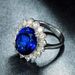 Daifei Style Blue Oversized Pigeon Egg Red Crystal Inlaid Index Finger Ring, Tanzanite Colored Women's Ring_ipsvogv.com