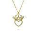 Heart Shaped Zircon Copper Plated Gold Necklace Jewelry Accessories Decorative Accessories Baroque Love Valentine's Day Jewelry DIY_ipsvogv.com