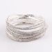 Ladies' 11 Color Diamond Studded Elastic Bracelet, Colored Zircon Rhinestone 10 Claw Chain Bracelet Set_ipsvogv.com