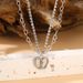 Fashionable And Personalized, Heart Shattering Diamond Double Layered Necklace Accessories_ipsvogv.com