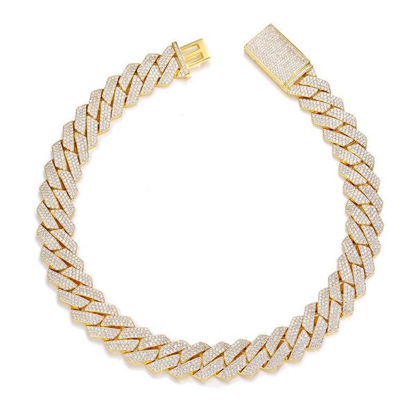 Men's Jewelry Multi Size Classic Diamond Cuban Chain Series Full Of Zircon Hip Hop Necklace Accessories_ipsvogv.com