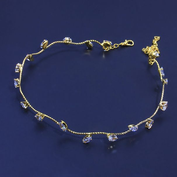 Diamond Leaf Ring Neck Chain Short Small Fresh Neck Rhinestone Clavicle Chain Hot choker_ipsvogv.com