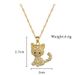【 Titanium Steel 】 Cute Kitten, Light Luxury Temperament, Gorgeous Full Diamond Necklace, Women's Versatile Collarbone_ipsvogv.com