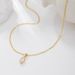 Copper Plated K Real Gold Zircon Pendant Necklace Jewelry Simple Clavicle Chain Gift Girlfriend Wedding Necklace_ipsvogv.com