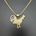 Hip hop hip hop jewelry titanium steel gold plated diamond Gallic rooster pendant_ipsvogv.com