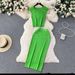 Women's Clothing sleeveless tops all match high waist skirt temperament lady style two piece suit_ipsvogv.com