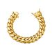 Hip Hop Men's Stainless Steel Cuban Chain Bracelet New Dragon Head Clasp 8/10/12/14/16/18/20/22mm_ipsvogv.com