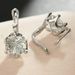 Cao Shi Korean Version Round Super Sparkling Zircon Earrings, Simple And Versatile, Classic Crystal Ear Buckle,_ipsvogv.com